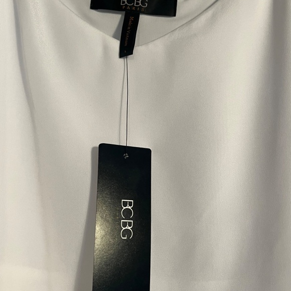 BCBG white flowy high-low dress in Large - Picture 3 of 10